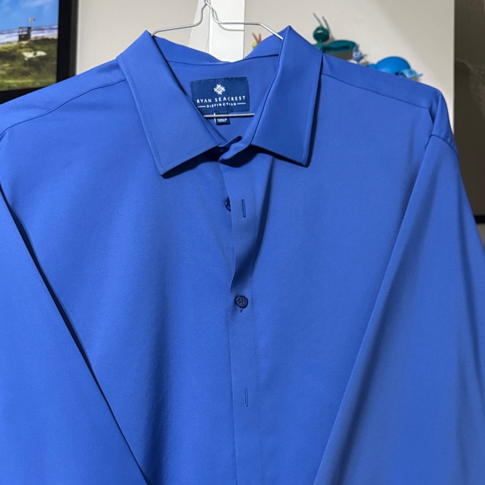 Ryan Seacrest Distinction Royal Blue Dress Shirt